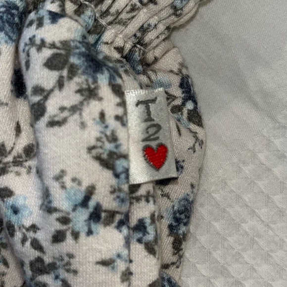 T2 Love Floral Kids Casual Shorts - Blue and White - Picture 2 of 4